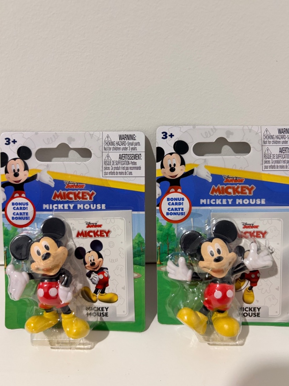 Just Play Disney Junior Mickey Mouse 2pck w/ Bonus Card collectible ✨